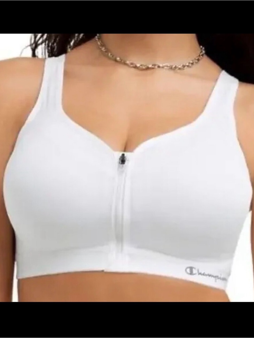 Champion Maximum Support/Double Dry White Racer Back Sports Bra